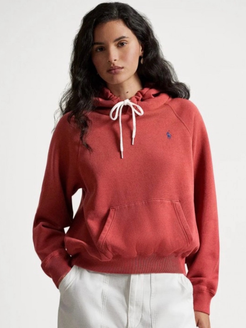 Polo Ralph Lauren Women's Shrunken Fit Fleece Hoodie Sweatshirt  size xxs